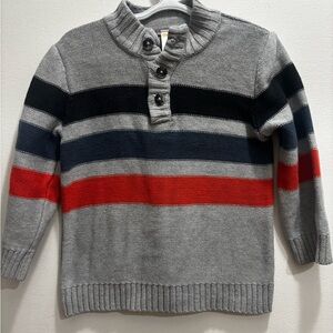 5/15$ Gymboree Gray Knit Sweater with Button Detail